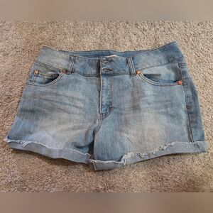 Refuge Light Wash High Waist Jean Shorts